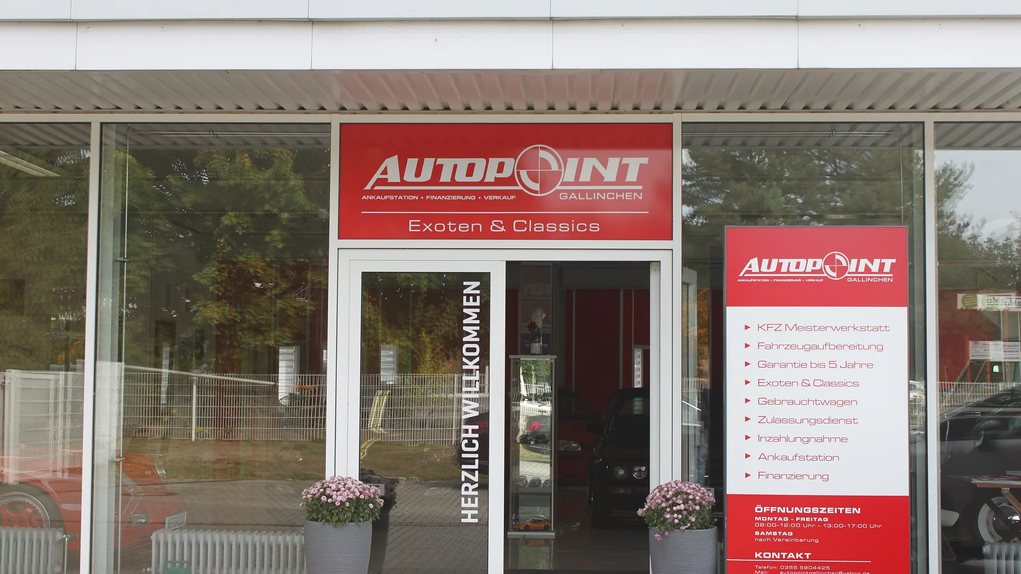 Eingang von AutoPoint Gallinchen Am Telering 3 in Cottbus mit Öffnungszeiten