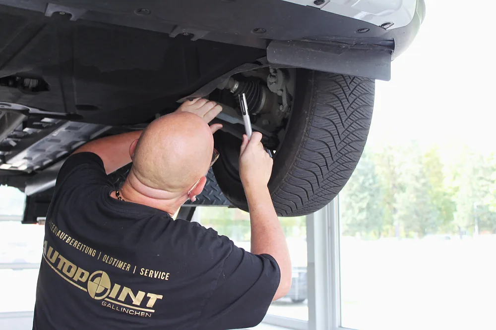 Prüfung in der eigenen Meisterwerkstatt bei AutoPoint Gallinchen in Cottbus